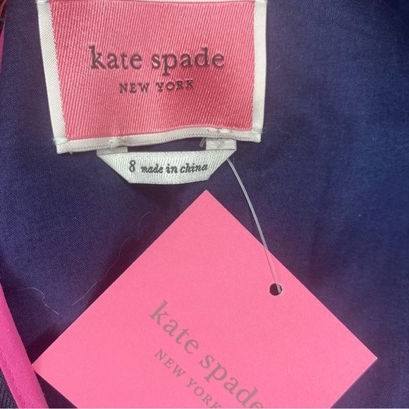 NWT Kate Spade Vineyard Chambray Denim Tiered Midi Sun Spring Dress Size 8 - Picture 12 of 13